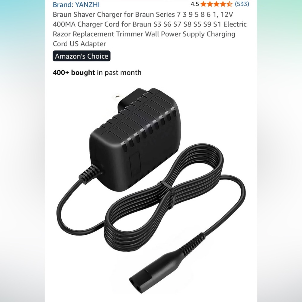 Razor Black Charger Adapter